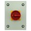 Main switch, P1, 40 A, surface mounting, 3 pole, 1 N/O, 1 N/C, Emergency switching off function, With red rotary handle and yellow locking ring, Locka thumbnail 8