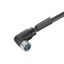 Power cable, One end without connector, M12, Number of poles : 5 (4 + PE), 3 m, Socket, angled, Shielded: No, LED: No, Sheath material: PUR, Halogen: No thumbnail 2