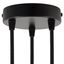 Cylindrical metal 3-hole ceiling rose kit thumbnail 1