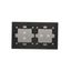 Double IT socket RJ45, category 5e, (module), black matt thumbnail 2