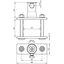 Railing clamp f. DEHNiso Combi w. bush D 16 mm f. square profiles -50x thumbnail 2