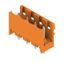 PCB plug-in connector, male header, open side, THT solder connection, 5.08 mm, Number of poles: 4, 180°, Solder pin length (l): 3.2 mm, tinned, orange, Box thumbnail 2