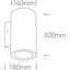 ANTHRACITE 2x20W WW IP65 230V DIMMABLE thumbnail 2