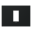 Frame - 1-gang / 1-module - ABB logo - S - Matt Black thumbnail 1