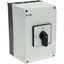 P3-100/I5 On-Off switch, P3, 100 A, surface mounting, 3 pole, with black thumb grip and front plate thumbnail 30