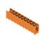 PCB plug-in connector, male header, open side, THT solder connection, 5.00 mm, Number of poles: 10, 180°, Solder pin length (l): 3.2 mm, tinned, orange, Box thumbnail 4