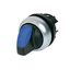 M22-WLK-B Illuminated selector switch actuator, RMQ-Titan, With thumb-grip, momentary, 2 positions, Blue, Bezel: titanium thumbnail 5