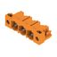 PCB plug-in connector, male header, Flange, THT solder connection, 7.62 mm, Number of poles: 3, 90°, Solder pin length (l): 3.2 mm, tinned, orange, Box thumbnail 3