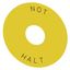 Washer for EMERGENCY STOP, yellow, with inscription: NOT-HALT, outer diameter  3SU1900-0BB31-0AT0-Z X90 thumbnail 2