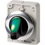 M30C-FWLK3-G Illuminated selector switch actuator, RMQ-Titan, With thumb-grip, momentary, 3 positions, green, Metal bezel thumbnail 2
