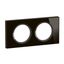 PLATE 2 GANG ONYX BLACK GLASS thumbnail 1