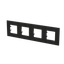 Frame 4-gang / 2+2+2+2-modules - ABB logo - S - Matt Black thumbnail 2