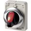 M30C-FWLK3-R Illuminated selector switch actuator, RMQ-Titan, With thumb-grip, momentary, 3 positions, red, Metal bezel thumbnail 3