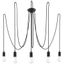 EDISON CHANDELIER 5 BLACK E27 5X60W IP20 thumbnail 1