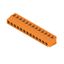 Printed circuit board terminals, 5.00 mm, Number of poles: 13, 180°, Solder pin length (l): 3.5 mm, tinned, orange, Clamping yoke connection, Clamping range, max. : 2.5 mm², Box thumbnail 2
