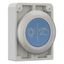 M30C-FD-B-X217 Pushbutton, RMQ-Titan, Flat, momentary, Blue, inscribed, Metal bezel thumbnail 7