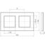 Cover frame double horizontal, A.8, aluminium thumbnail 2