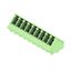 PCB plug-in connector, male header, closed side, THT solder connection, 3.81 mm, Number of poles: 9, 135°, Solder pin length (l): 3.2 mm, tinned, Pale green, Box thumbnail 2