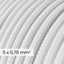 DALI Textile electrical cable 5x0.75 mm² in Optical White - Fabric-covered wire for lamps and systems RM01 thumbnail 2