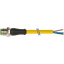 M12 male 0° A-cod. with cable PUR 3x0.34 ye UL/CSA+drag 0.7m thumbnail 2