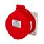 Socket 32A/400V 4-pole IP44 built-in, direct thumbnail 2