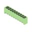 PCB plug-in connector, male header, closed side, THT solder connection, 5.08 mm, Number of poles: 9, 180°, Solder pin length (l): 3.2 mm, tinned, Pale green, Box thumbnail 2