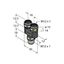 2-Way Splitter Y-Splitter without Cable, M12 × 1 Male Connector — 2 × M12 × 1 Female Connectors   YB2-FSM5-2FKM5.4 thumbnail 2