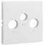 COVER PLATE FOR R-TV-SAT SOCKETS WHITE thumbnail 2