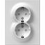 SOCKET SCHUKO DOUBLE 2P+E 16A 250V~ PW F 4417107 thumbnail 1