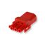 Coupler 3-p socket, str-rel, red thumbnail 1