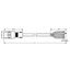 pre-assembled connecting cable Eca Plug/open-ended black thumbnail 3