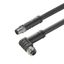 Power cable, Connecting line, M12 / M12, Number of poles : 3 (2 + PE), 5 m, pin, straight - socket, 90&deg;, Shielded: No, LED: No, Sheath material: PUR, Halogen: No thumbnail 3