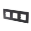 Frame 3-gang / 2+2+2-modules - Niessen logo - S - Tacteo Black thumbnail 2