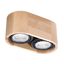 SPOT BASIC 2 NATURAL WOOD GU10 2X40W IP20 thumbnail 2