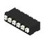 Printed circuit board terminals, 5.00 mm, Number of poles: 6, 90°, black, PUSH IN with actuator, Clamping range, max. : 1.5 mm², Tape thumbnail 4