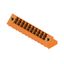 PCB plug-in connector, male header, Flange, THT solder connection, 3.81 mm, Number of poles: 10, 135°, Solder pin length (l): 3.2 mm, tinned, orange, Box thumbnail 2