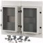 XM2N44F08C-55-XMV Front plate, 2xNZM4, 4p, fixed with mechanical interlock, W=800mm, IP55, grey thumbnail 1