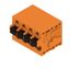 Printed circuit board terminals, 5.00 mm, Number of poles: 4, 90°, Solder pin length (l): 3.5 mm, tinned, orange, PUSH IN with actuator, Clamping range, max. : 2.5 mm², Box thumbnail 3