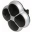 M22-D4-S Position pushbutton, RMQ-Titan, Actuators non-flush, momentary, 4-fold, opposing pushbuttons not mechanically interlocked, Bezel: titanium thumbnail 1
