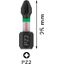 Impact Control Insert Bit 25mm, 2xPZ2 thumbnail 2