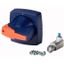K2DB/P Rotary handle, 8mm, door installation, blue, padlock thumbnail 1