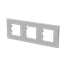 Frame 3-gang - Niessen logo - Silver thumbnail 2