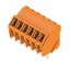 Printed circuit board terminals, 3.50 mm, Number of poles: 6, 135°, Solder pin length (l): 3.2 mm, tinned, orange, Clamping yoke connection, Clamping range, max. : 2.08 mm², Box thumbnail 3
