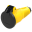 Rubber socket YELLOW 16A 230V IP54 thumbnail 2