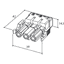Screwless coupler 3-p socket, red thumbnail 3