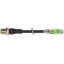 M12 male 0° / M8 female 0° A-cod. LED PUR 3x0.25 bk UL/CSA+drag chain  thumbnail 2