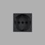 ITALIAN SOCKET MODULE / TYPE F + L / 45 MM / GRAPHITE thumbnail 2