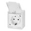 HERMES single surface-mounted socket with earthing 2P+Z schuko thumbnail 1