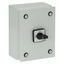 On-Off switch, P1, 40 A, 3 pole + N, surface mounting, with black thumb grip and front plate, in steel enclosure thumbnail 9