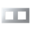Frame 2-gang - Niessen logo - Silver thumbnail 1
